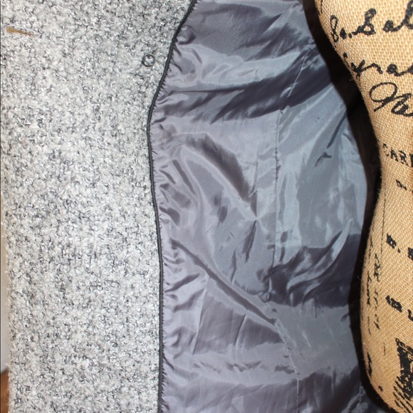 DKNY Charcoal Gray Wool Blend Boucle Double Breasted Peacoat Women’s 6 - Picture 8 of 12